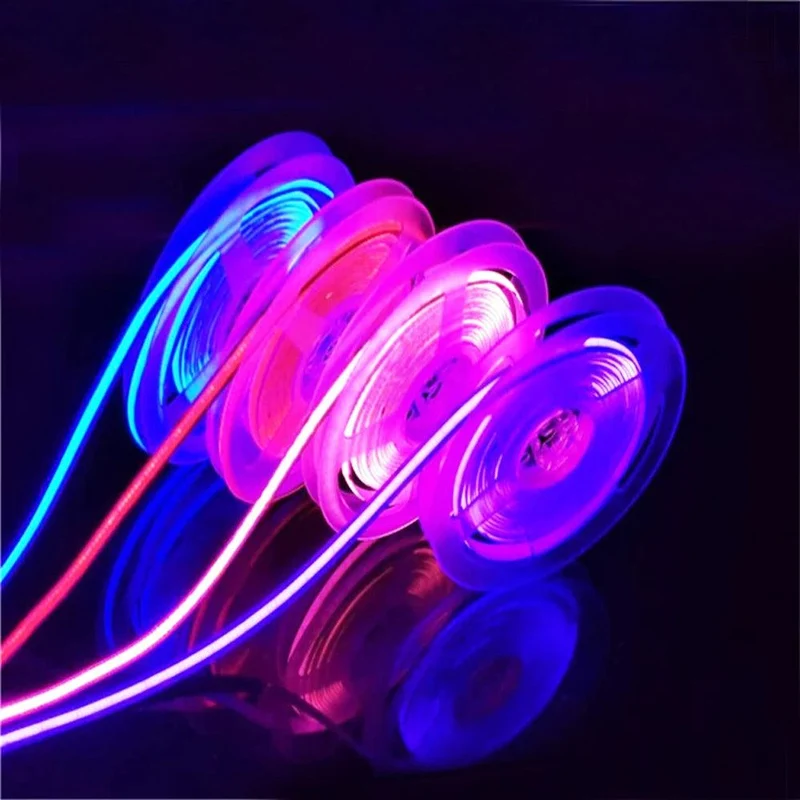 5V COB LED Strip Light with 2-Pin Connector - 8 Colors, 320 LEDs/m, RA90