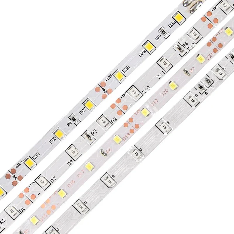 SMD 2835/5050/5630 12V RGB LED Strip Light - 5M/Roll, IP65/IP21, 60 Leds, 2800-7500K