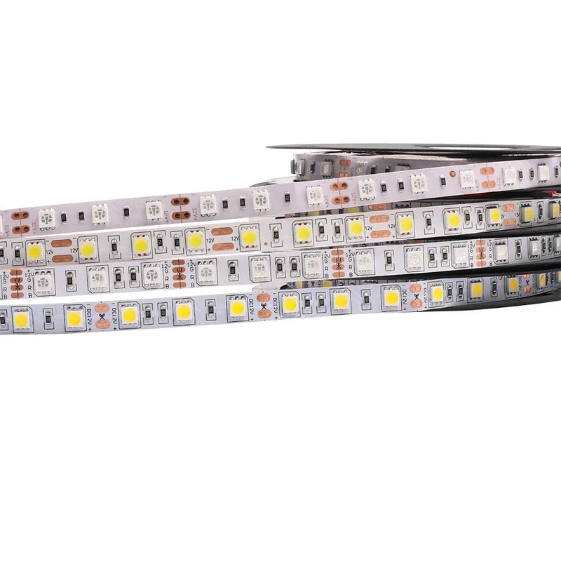 SMD 2835/5050/5630 12V RGB LED Strip Light - 5M/Roll, IP65/IP21, 60 Leds, 2800-7500K