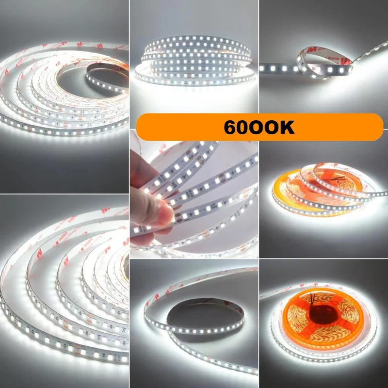 SMD 2835 24V LED Strip Light - 120 LEDs, High CRI RA98, 2700K-6000K, 120 LEDs/m