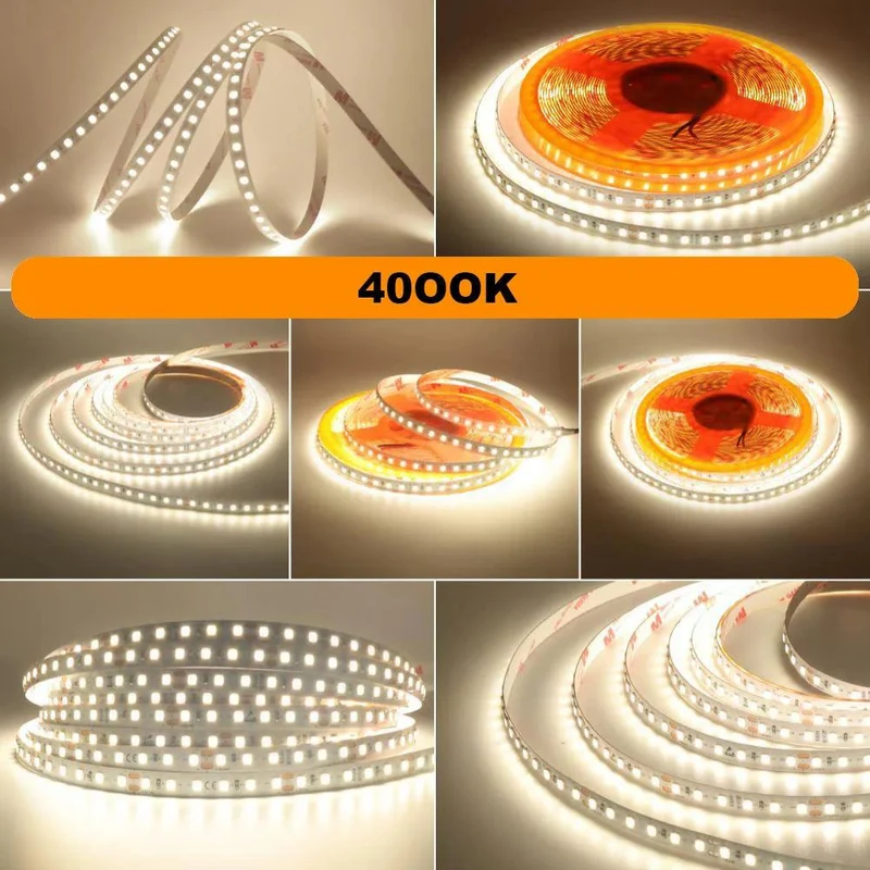 SMD 2835 24V LED Strip Light - 120 LEDs, High CRI RA98, 2700K-6000K, 120 LEDs/m