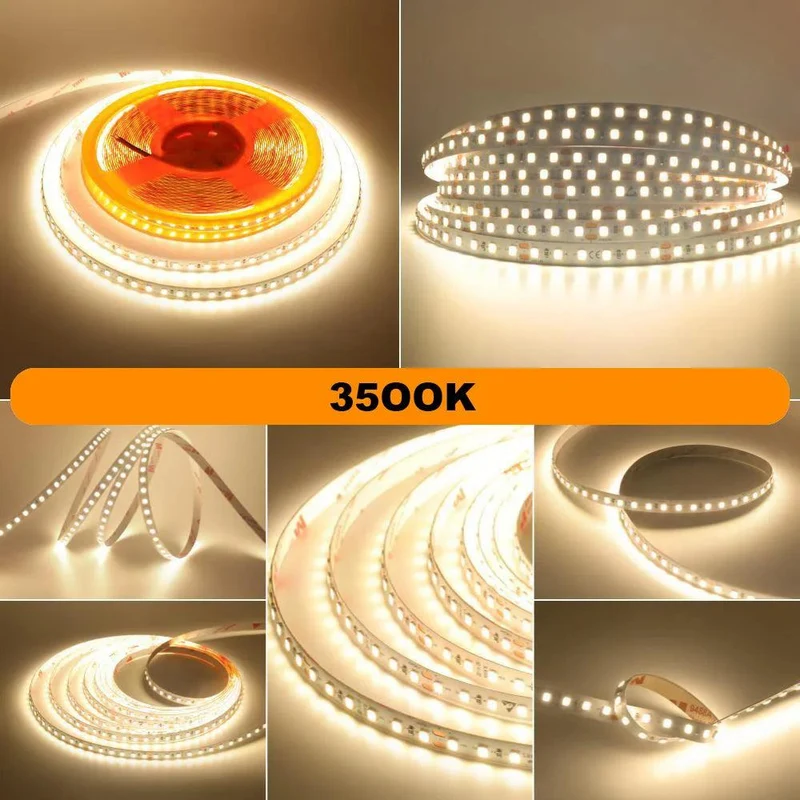 SMD 2835 24V LED Strip Light - 120 LEDs, High CRI RA98, 2700K-6000K, 120 LEDs/m