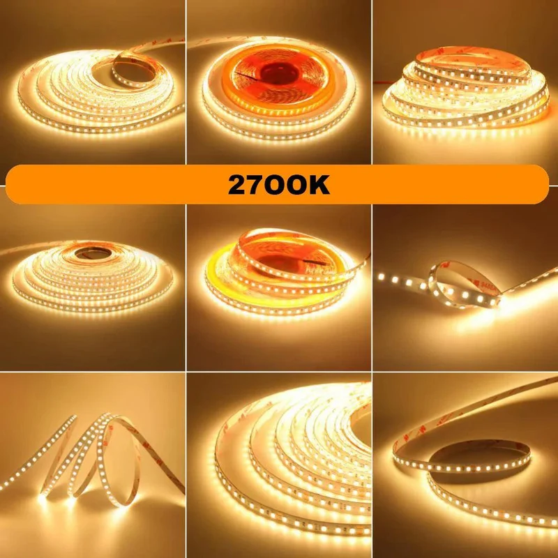 SMD 2835 24V LED Strip Light - 120 LEDs, High CRI RA98, 2700K-6000K, 120 LEDs/m