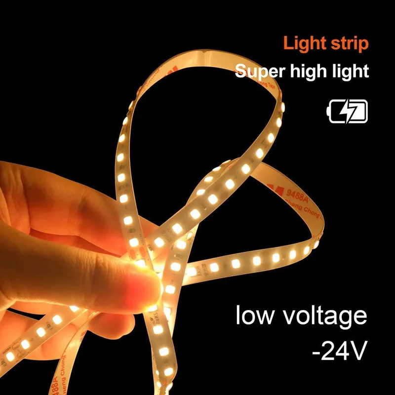 SMD 2835 24V LED Strip Light - 120 LEDs, High CRI RA98, 2700K-6000K, 120 LEDs/m