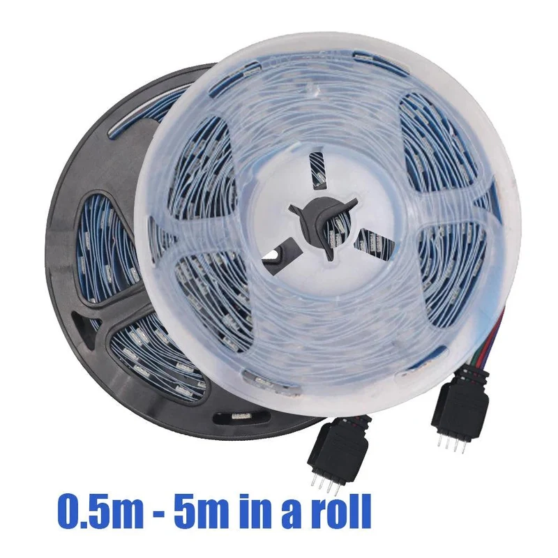 SMD 5050 5V RGB LED Strip Light - 4pin Plug, IP21/IP65, Flexible Tape Lights