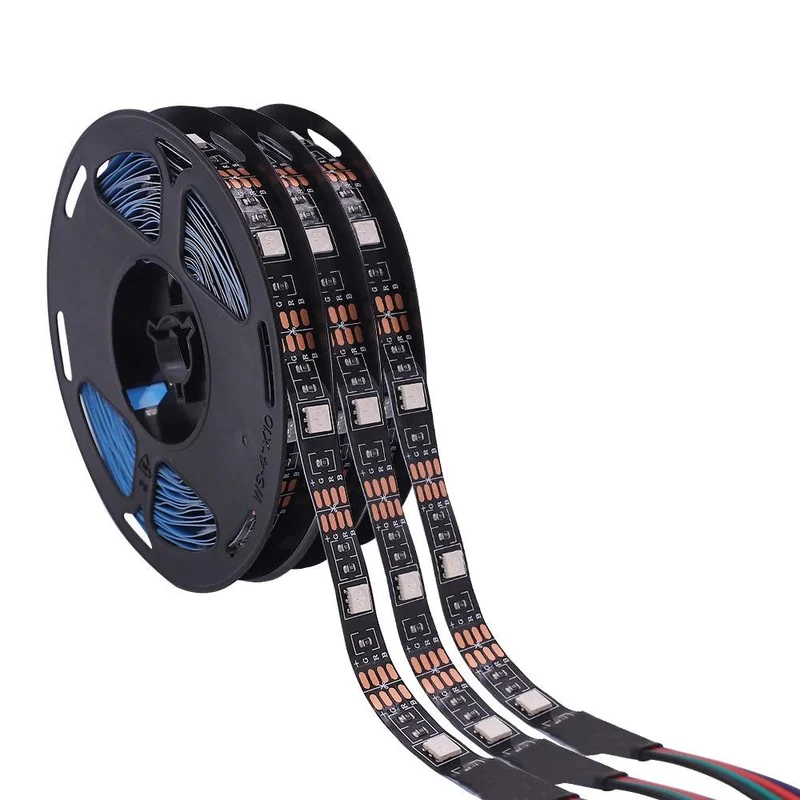 SMD 5050 5V RGB LED Strip Light - 4pin Plug, IP21/IP65, Flexible Tape Lights