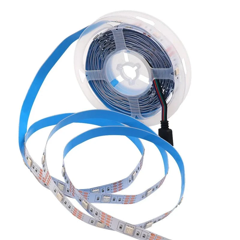 SMD 5050 5V RGB LED Strip Light - 4pin Plug, IP21/IP65, Flexible Tape Lights