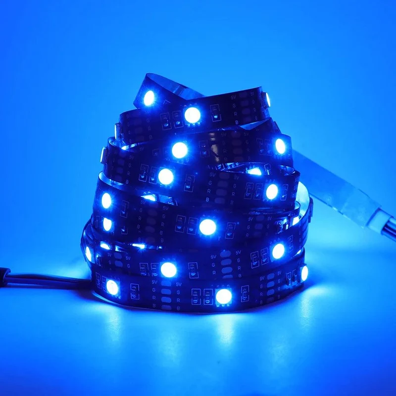 SMD 5050 5V RGB LED Strip Light - 4pin Plug, IP21/IP65, Flexible Tape Lights