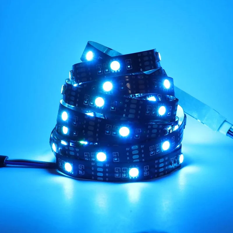 SMD 5050 5V RGB LED Strip Light - 4pin Plug, IP21/IP65, Flexible Tape Lights