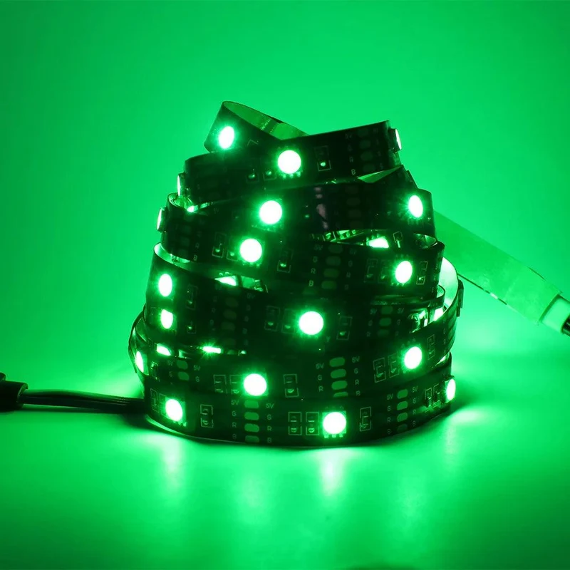SMD 5050 5V RGB LED Strip Light - 4pin Plug, IP21/IP65, Flexible Tape Lights