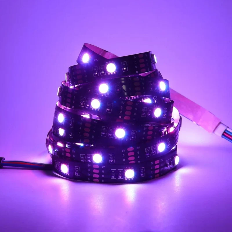 SMD 5050 5V RGB LED Strip Light - 4pin Plug, IP21/IP65, Flexible Tape Lights
