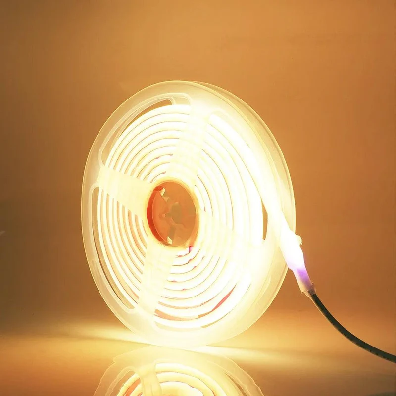 24V IP68 Waterproof COB LED Strip Light - Milky or Clear Silicone Tube