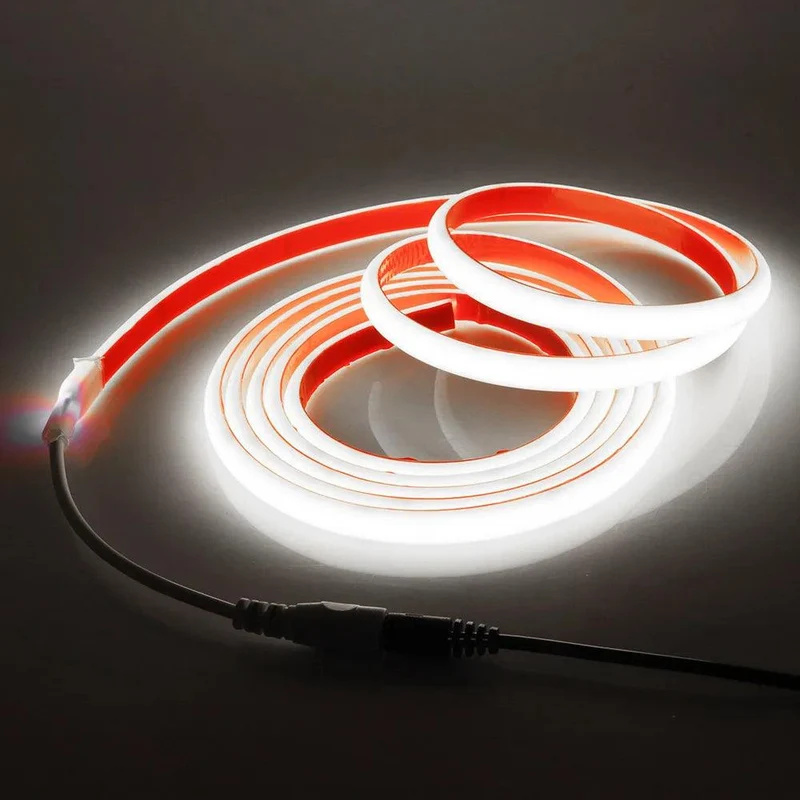 24V IP68 Waterproof COB LED Strip Light - Milky or Clear Silicone Tube