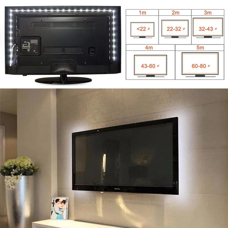 Multi-Voltage SMD 2835 LED Strip Light - 5V/12V/24V, 5M Flexible Tape