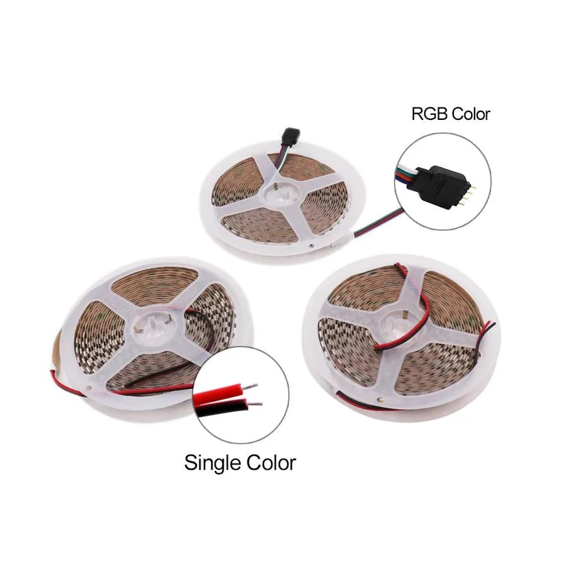 SMD 5630 12V LED Strip Lights - 5M, 9 Colors, IP21/IP65, 5M, Dimmable