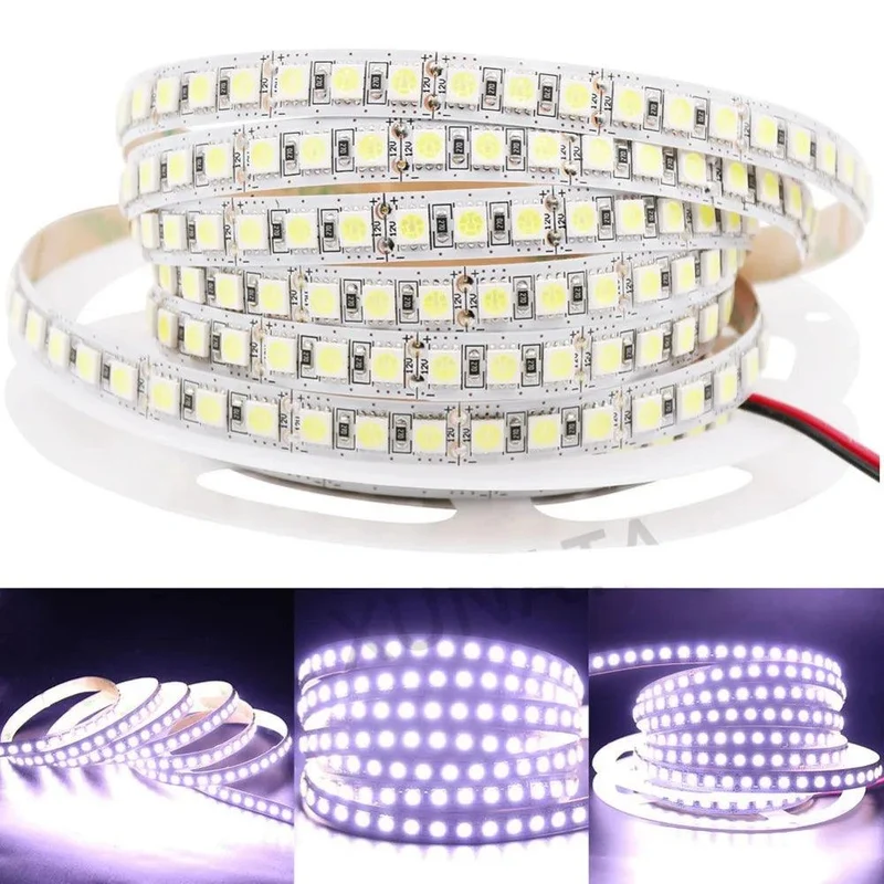 SMD 5630 12V LED Strip Lights - 5M, 9 Colors, IP21/IP65, 5M, Dimmable