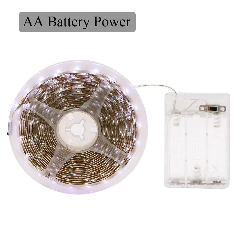 Battery Operated SMD 2835 LED Strip Light - 5V Low Voltage Cabinet Lighting