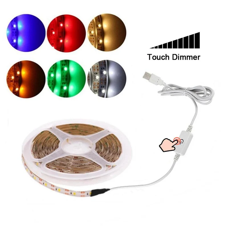 Battery Operated SMD 2835 LED Strip Light - 5V Low Voltage Cabinet Lighting