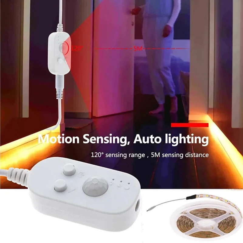 SMD 2835 5V USB Powered LED Strip Light - Touch Dimmer, 60-300LED