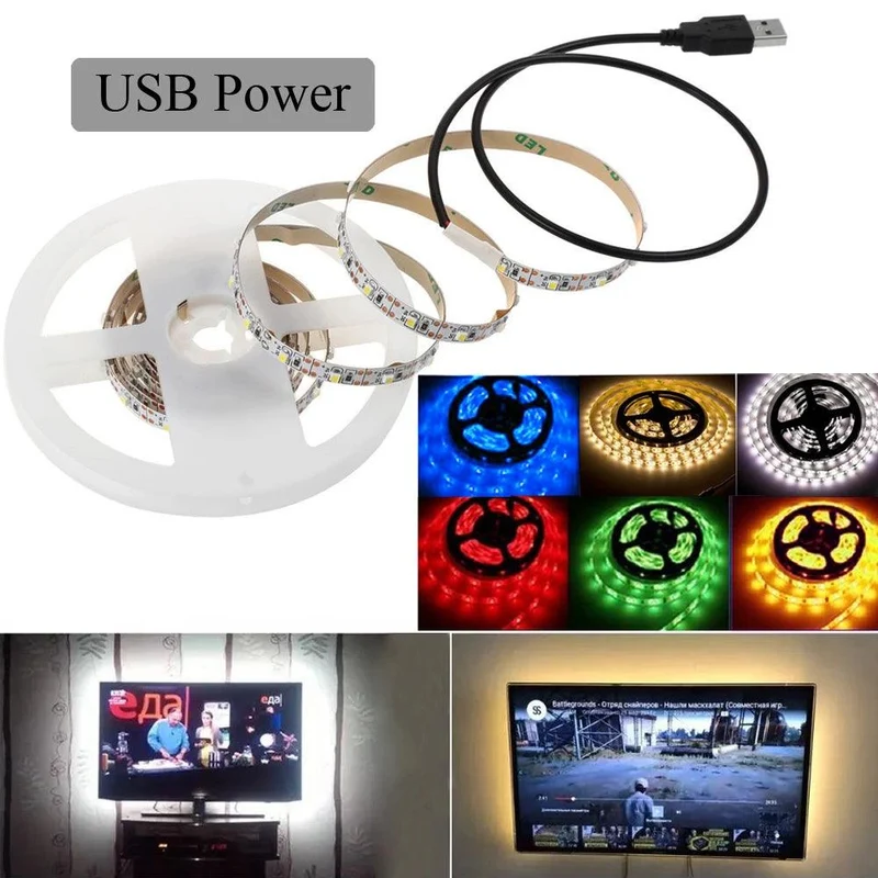 5V USB SMD 2835 LED Strip Light - Motion Sensor, 60LED/m, Multi-Color Options