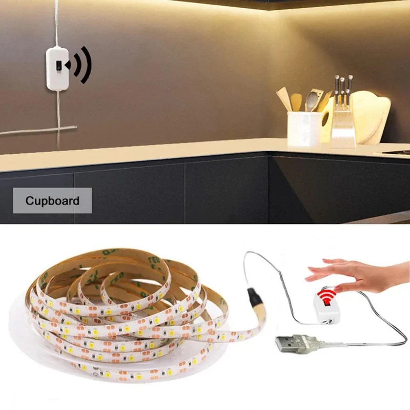 5V USB SMD 2835 LED Strip Light - Motion Sensor, 60LED/m, Multi-Color Options