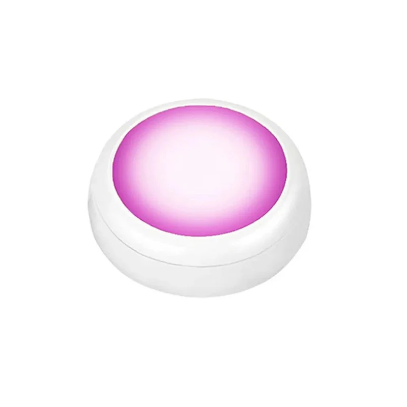 RGBW Battery Operated Under Cabinet LED Puck Light - Remote Control, Dual Size Options