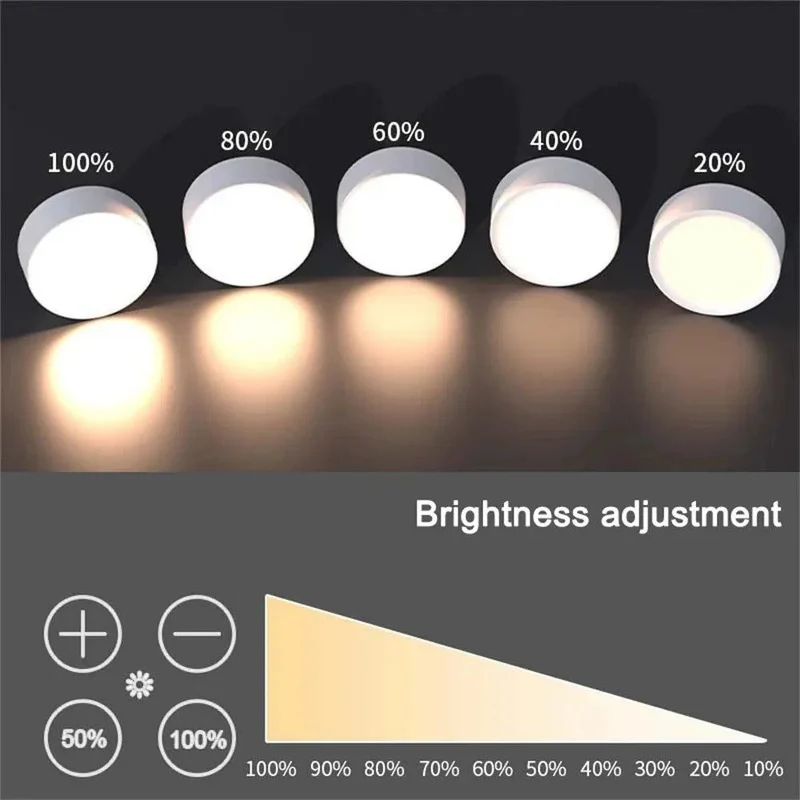 Remote & Press Control Under Cabinet LED Puck Lights - Timer, Rechargeable