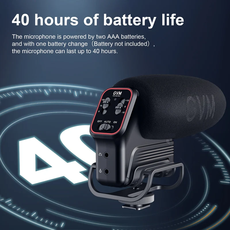 GVM QX-6 Camera-Mount Shotgun Microphone