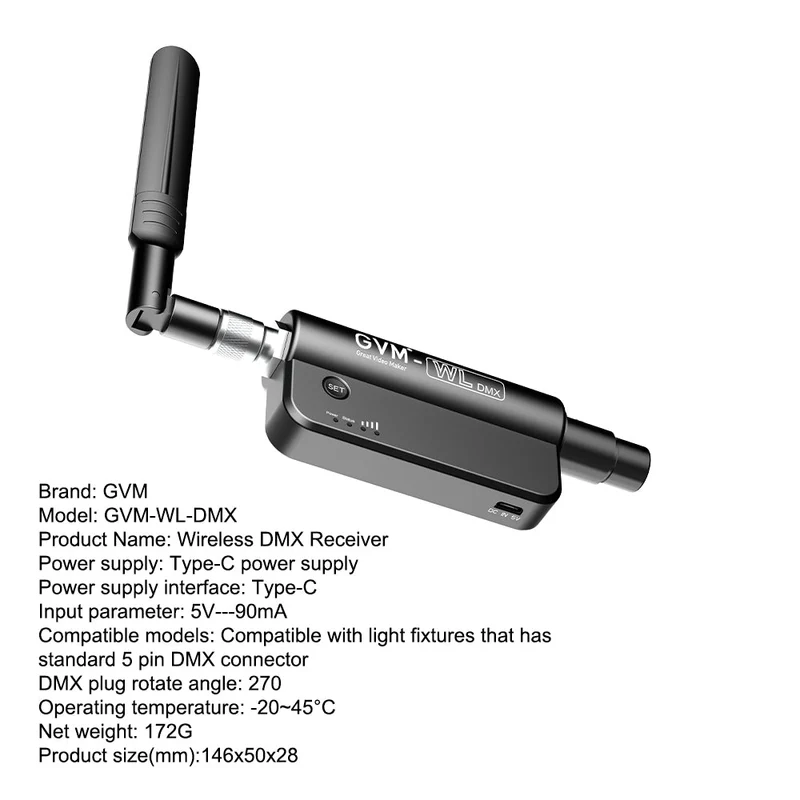 GVM Wireless DMX Receiver