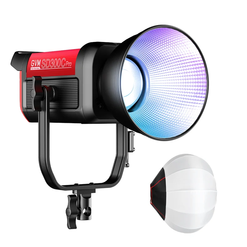 GVM PRO SD300C 300W High Power RGB&Bi-Color Monolight(Includes a free 26'' lantern worth $99）