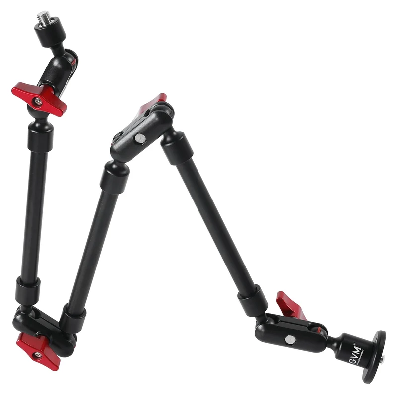 GVM Heavy-Duty Dual 31" 3 Section Articulating Magic Arms with 1/4'' Screw to 3/8'' Ball Heads