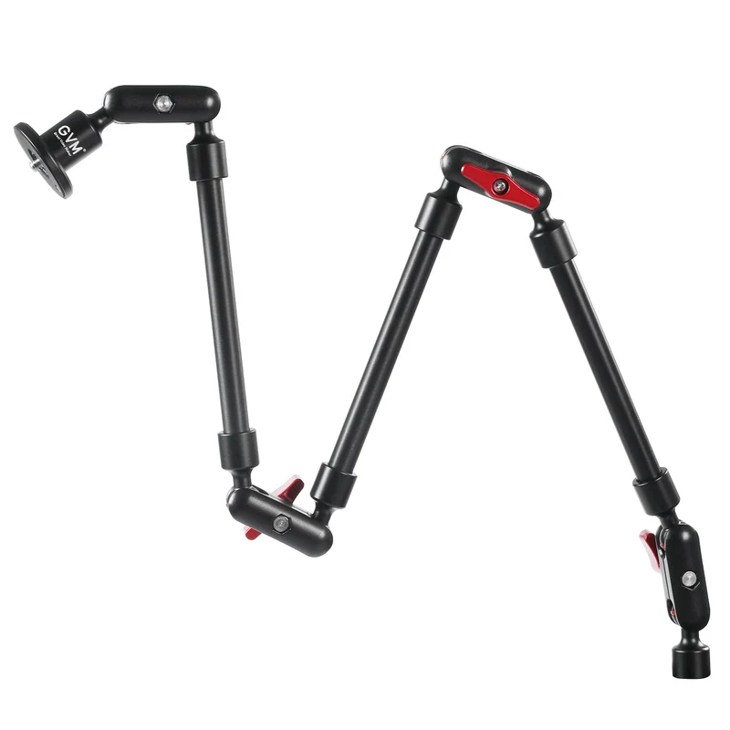 GVM Heavy-Duty Dual 31" 3 Section Articulating Magic Arms with 1/4'' Screw to 3/8'' Ball Heads