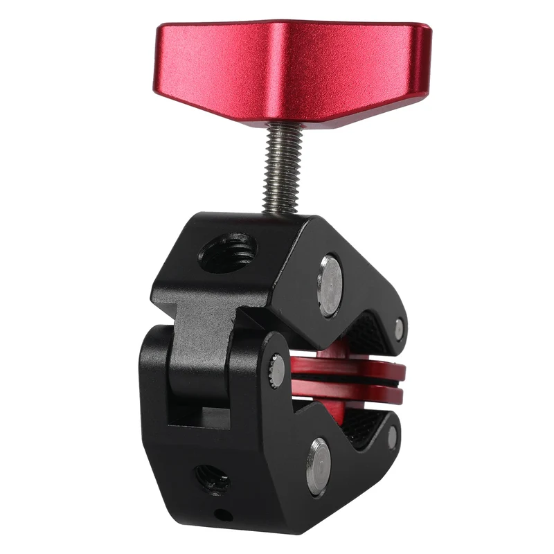 GVM Super Crab Clamp, Magic Arm Gripper Clamp with 1/4 and 3/8 Thread Clips for DSLR Cameras