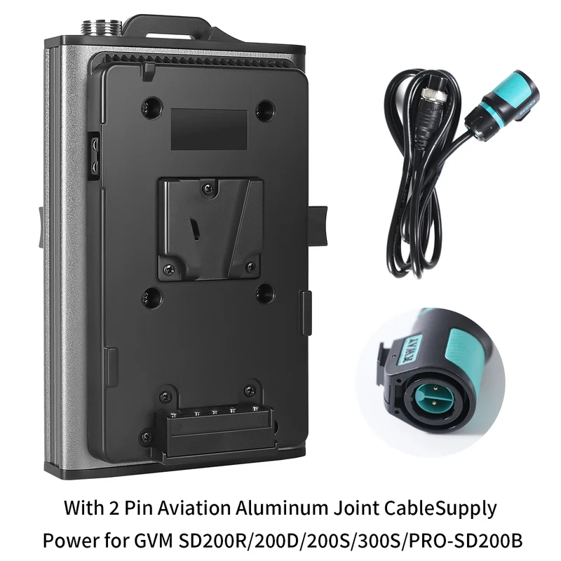 GVM V-Mount Battery Plate Adapter for PRO-SD200B LED Lights