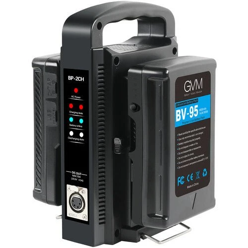 GVM Micro-Series BV-95 Li-Ion V-Mount 2-Battery with Dual Charger Kit
