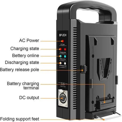 GVM Micro-Series BV-95 Li-Ion V-Mount 2-Battery with Dual Charger Kit