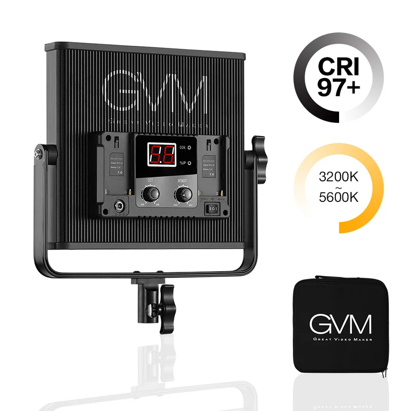 GVM-520S 30W High Beam High Brightness Bi-Color LED VIdeo Light (No Four-Way Barndoor)