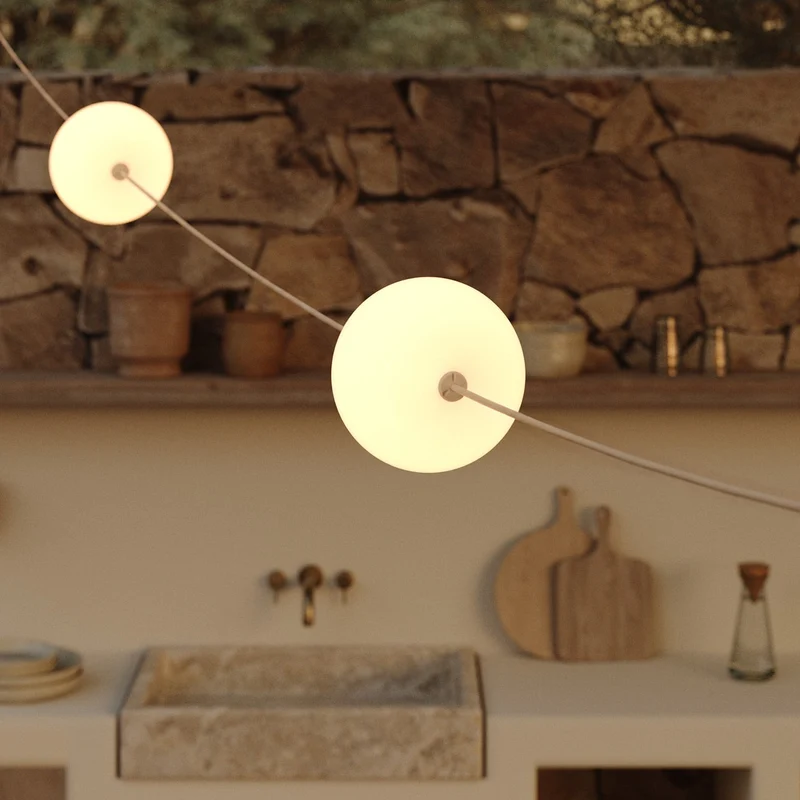 Guirlande lumineuse 4 points lumineux d’extérieur IP67 Desert Brown - Marina4 Cherry