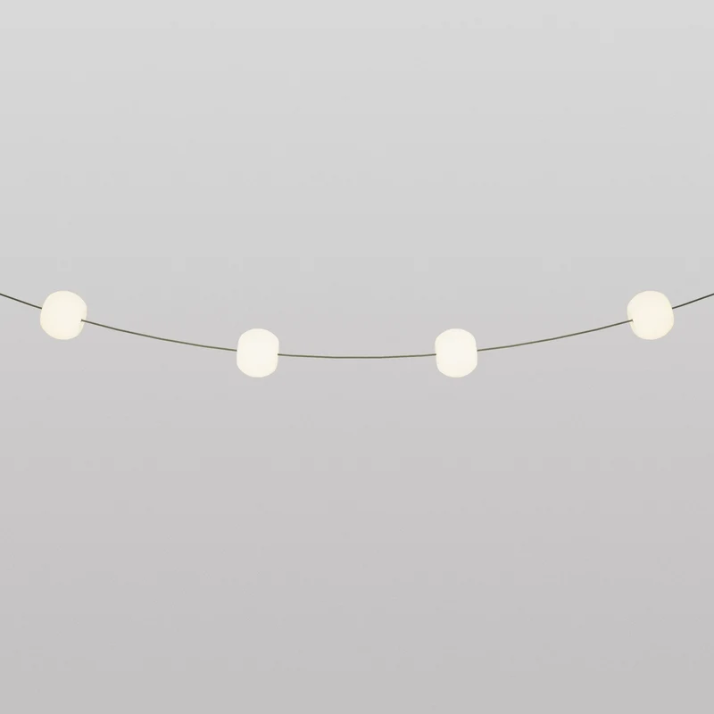 Guirlande lumineuse 4 points lumineux d’extérieur IP67 Vert Olive - Marina4 Cherry