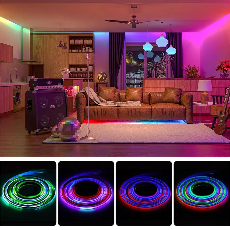 WS2812B RGBIC LED Strip Light - 5V USB Powered, Smart App Control, Chasing Effect, TV Backlight