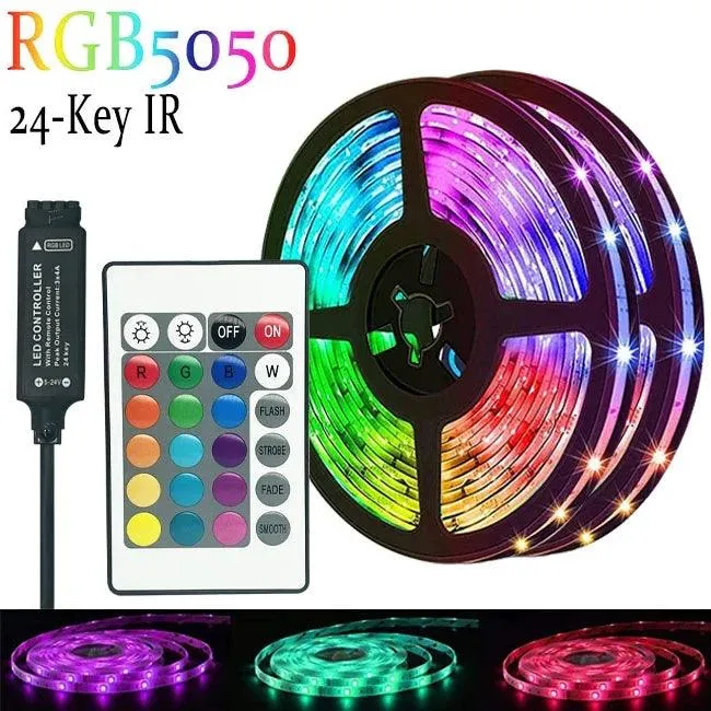 WS2812B RGBIC LED Strip Light - 5V USB Powered, Smart App Control, Chasing Effect, TV Backlight