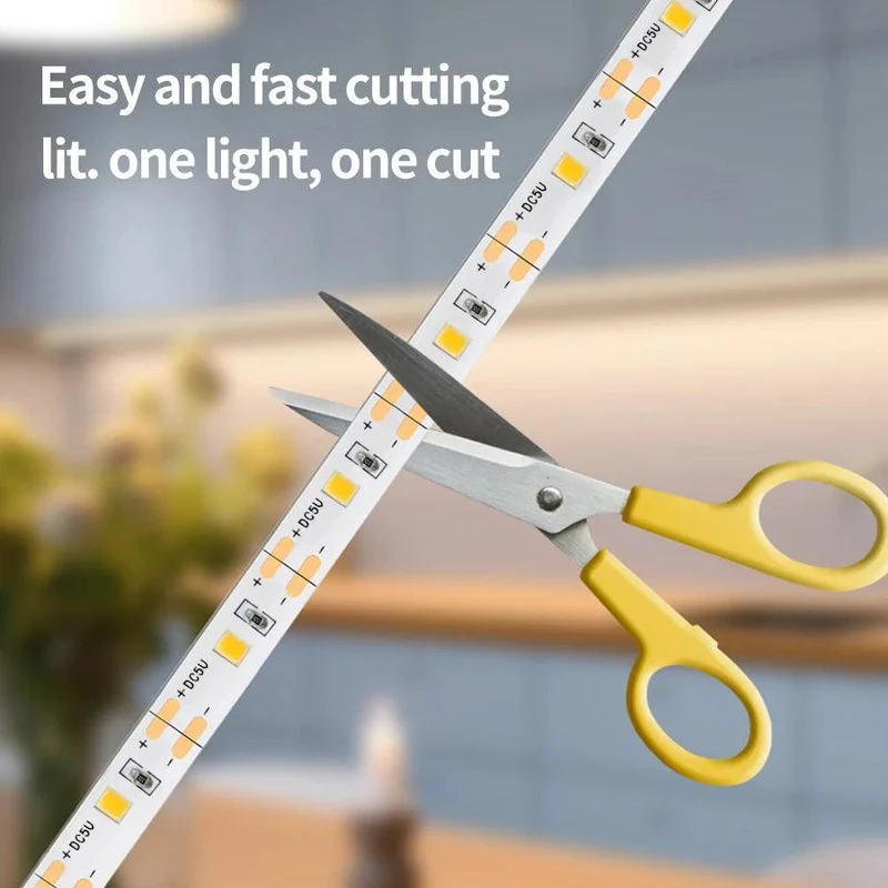 Hand Wave Sensor LED Strip Light for Under Cabinet - USB Powered, 5V
