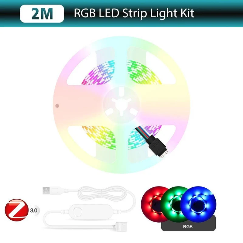 Tuya Zigbee & WiFi RGB LED Strip Light - SMD 5050, 5V USB Powered, Smart App Control