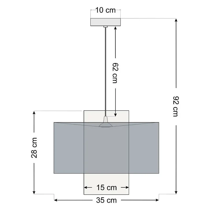 Suspension Luminaire | Twin (Gris)