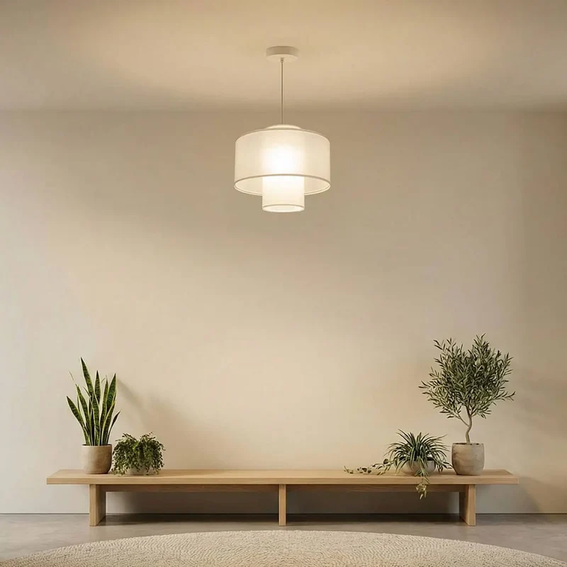 Suspension Luminaire | Twin (Blanc Crème)