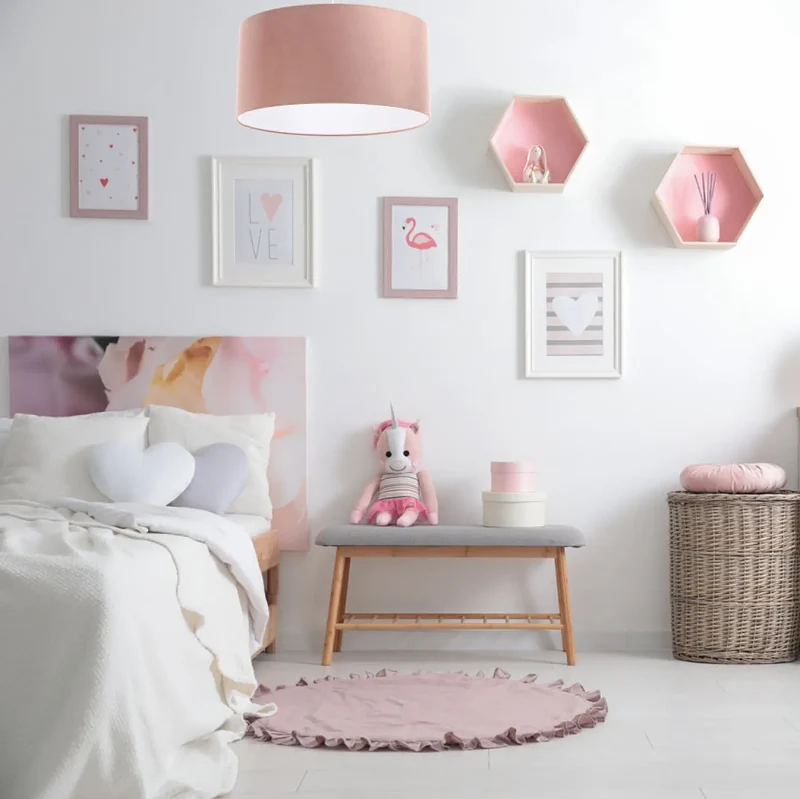 Suspension Luminaire | CLASSIC JASMIN (Rose Clair/Blanc)