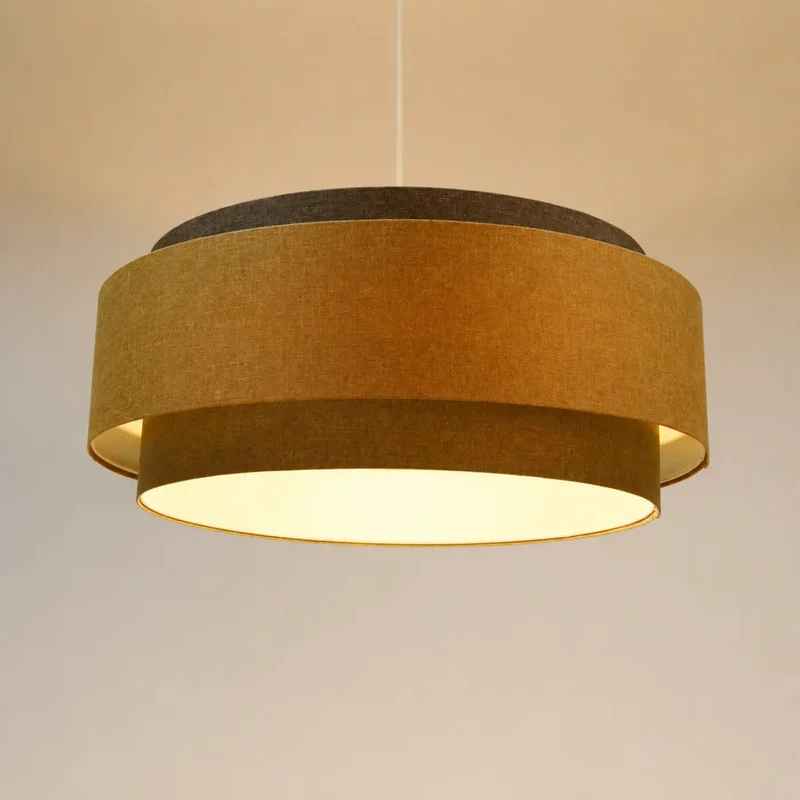 Suspension Luminaire | DOBLO BOHO ELEGANT (Gris Vert/ Marron Gris/ Ecru/Moutarde)