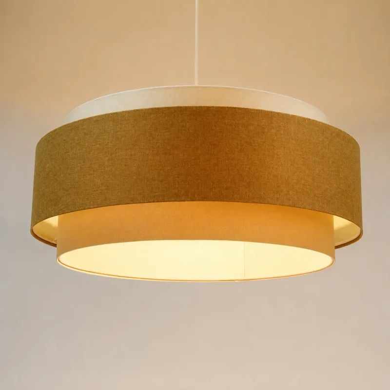Suspension Luminaire | DOBLO BOHO ELEGANT (Moutarde/ Crème/ Ecru)