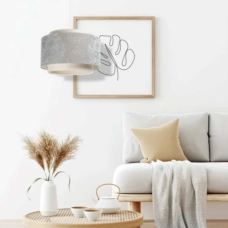 Suspension Luminaire | DOBLO (Crème/Bleu Clair/Ecru)