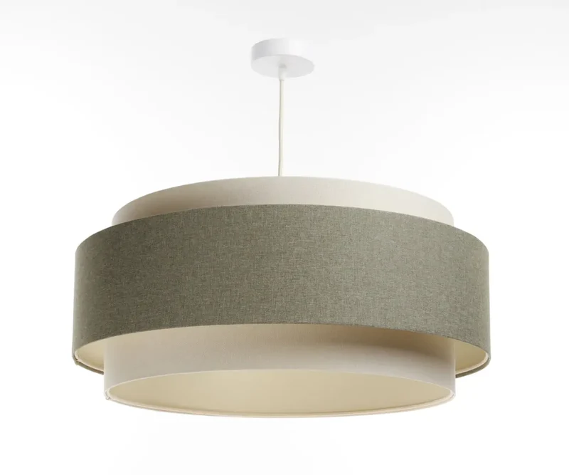 Suspension Luminaire | DOBLO BOHO ELEGANT (Gris Vert/ Ecru/ Blanc Crème)